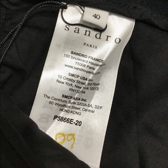 Sandro Paris Aresky Cuffed Culottes SZ 40 (US L) - Picture 7 of 8